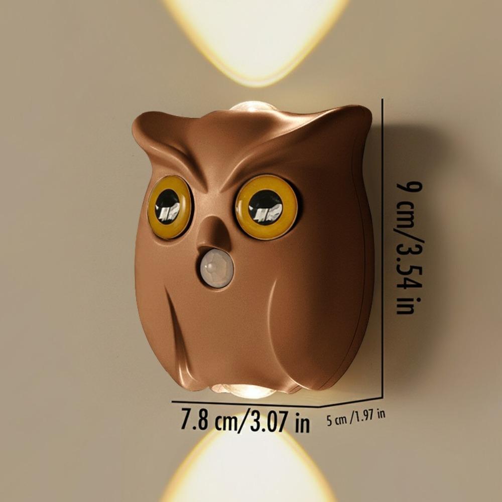 

Rechargeable Smart Sensor Night Light Color Wall Lamp Intelligent Charging Owl Table Lamp Magnetic Base Adjustable Brightness кавовий
