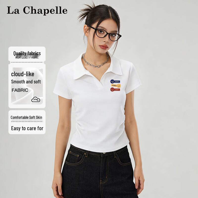 

La Chapelle Women s Slim Fit Polo Neck T-Shirt S