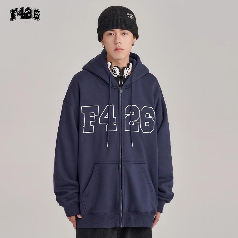 

F426 National Trend Appliqué Logo Cardigan Hoodie M