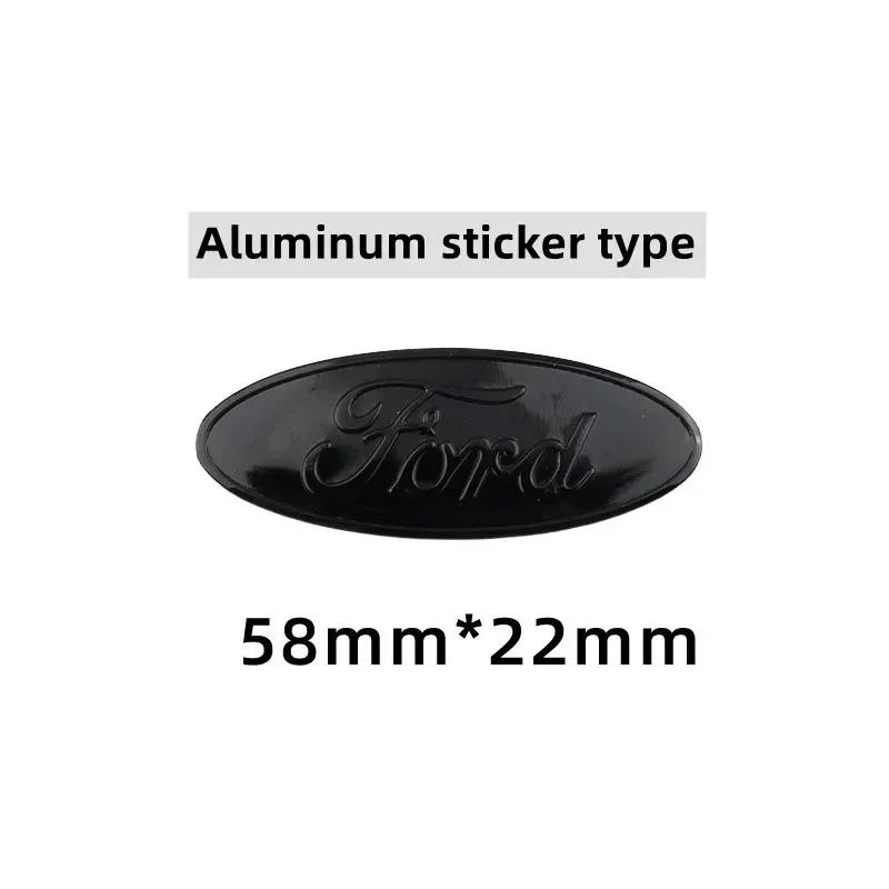 UHB24 for Ford Focus 3 MK2 Fiesta MK7 Mondeo Mk4 Fusion Kuga Transit Edge F150 58x22mm Car Steering Wheel Center Emblem Sticker