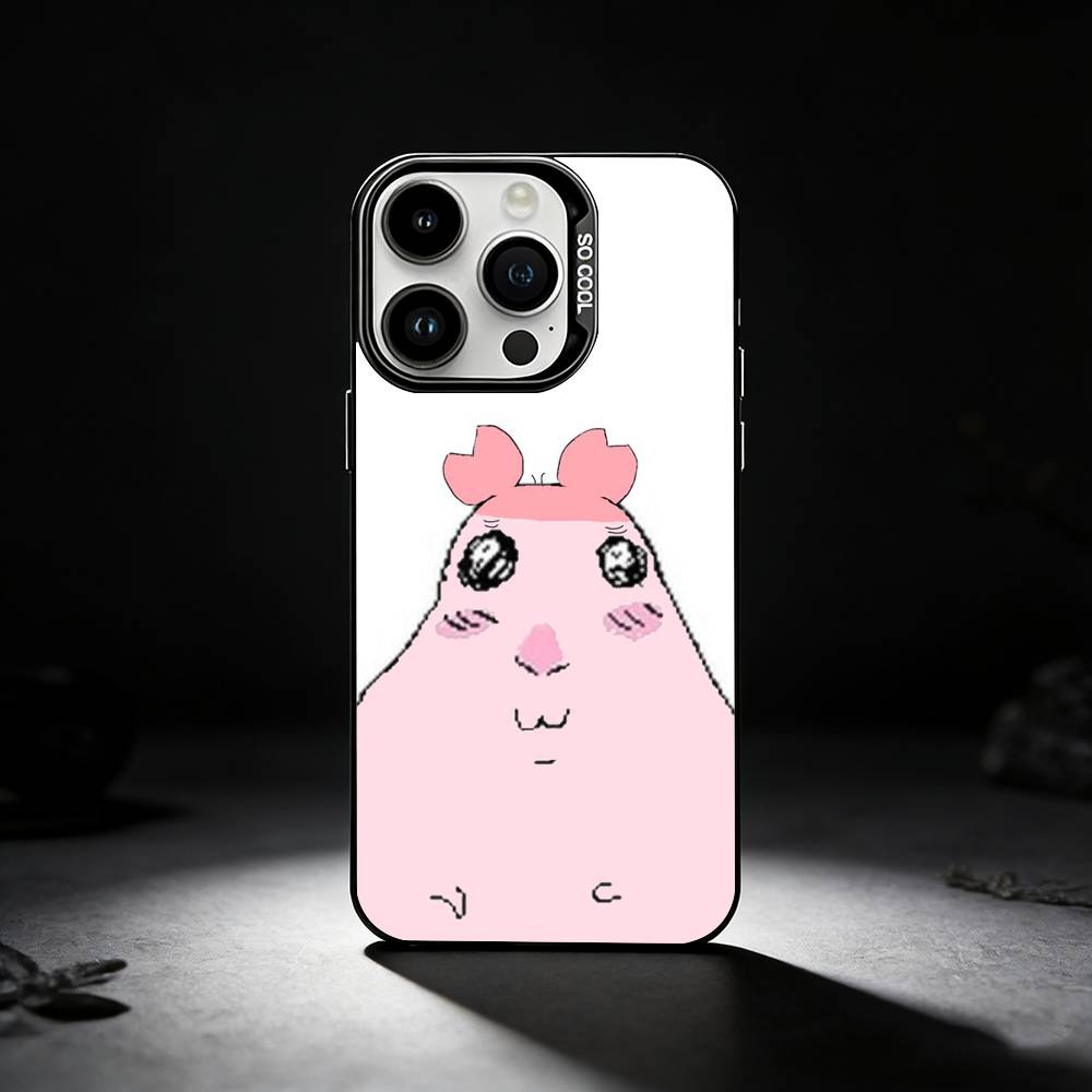 goofy hamster Phone Case For iPhone 17,16,15,14,13,12,11 Plus,Pro Max,XS,Colored silver phone case