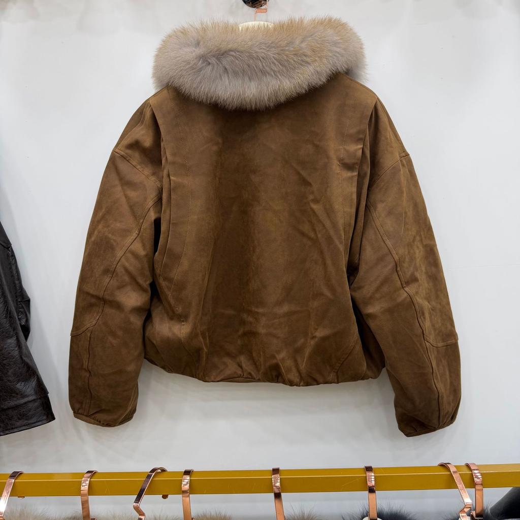 Winter Haining new removable fox fur collar Parker down jacket women's fashion trend warm jacket