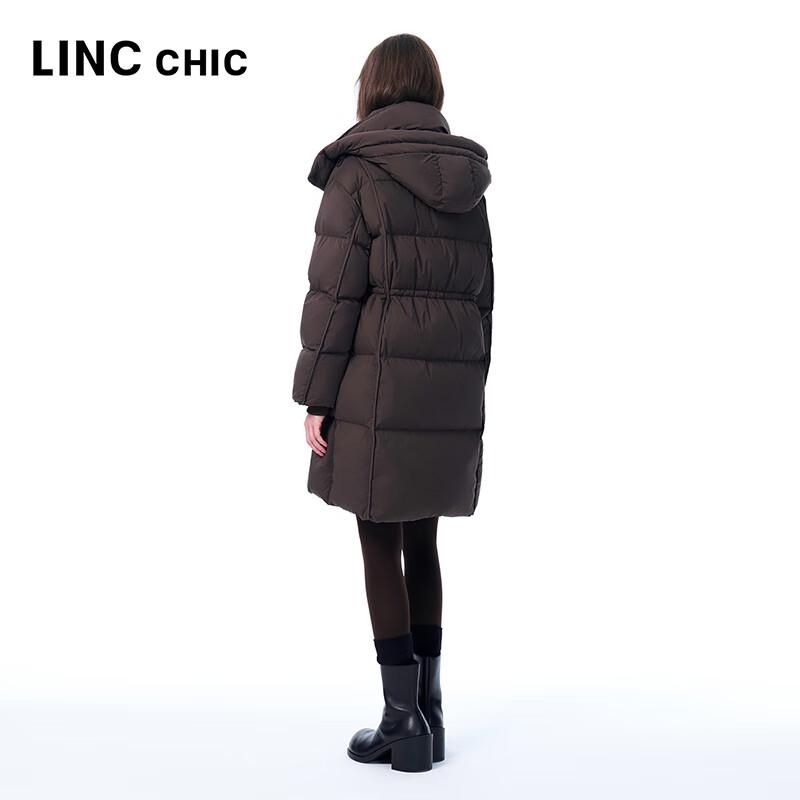 Jinyujie 2025 Winter Women's Hooded Mid-Length Down Jacket
