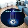 Chelsea F Custom Name Round Area Rug,Carpet Rug for Living Room Bedroom Sofa Playroom Decor,Non-slip Floor Mat