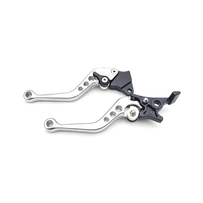 2Pcs Universal Cnc Alloy Motorcycle Brake Handle Adjustable Adjustable Front Rear Disc Brakes Double Disc Brake Handle Lever