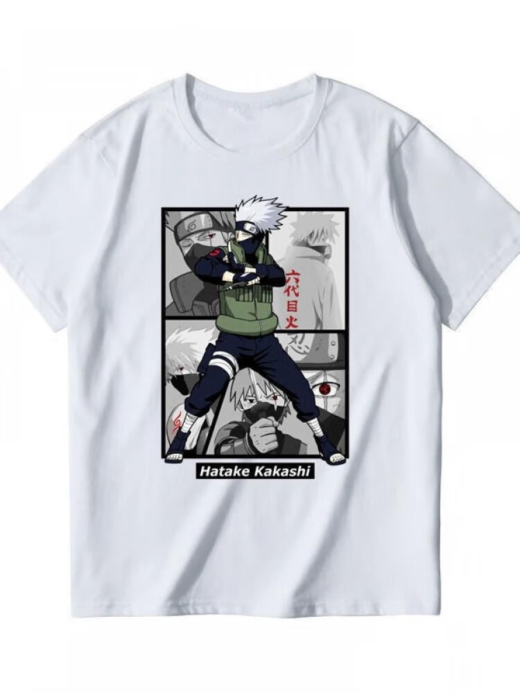 Naruto Kakashi Anime Childrens Tshirt 100 Cotton Cartoon Printed Parent Child Wear Summer Casual Fashion Short Sleeve