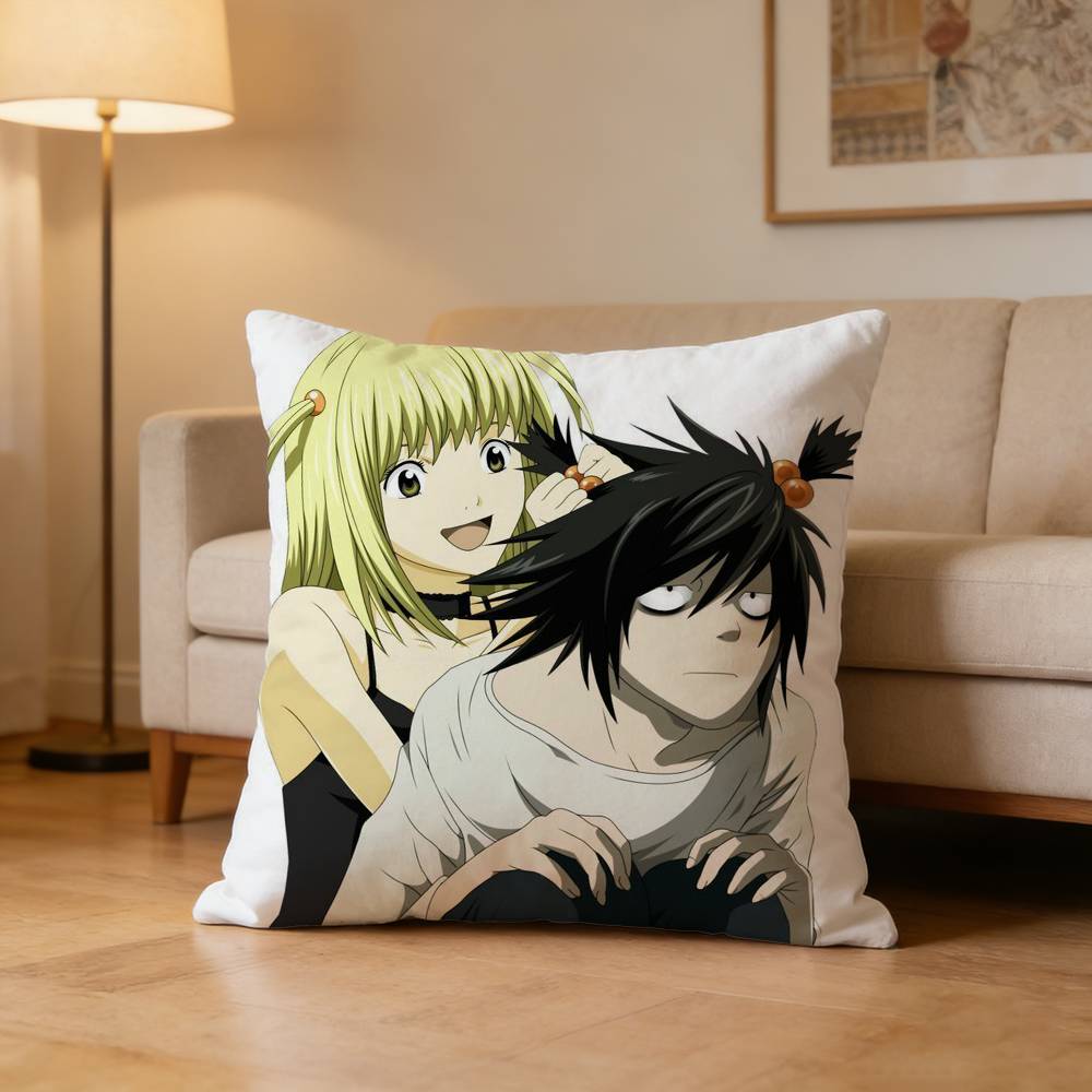 Classic Anime DDeath Note Pillow Case for Sofa Living Room Home Office Decor Protective Cover