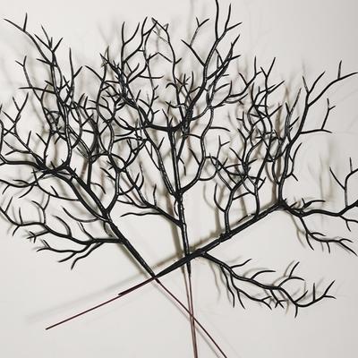 10 peças Preto Halloween Galho Morto Artificial Forma de Chifres Galho de Árvore Artificial de Plástico Não Desbotável Realista Exquisito