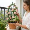 Garden Trellis for Climbing Plants Adjustable Height Vertical Stand Frame Holder Metal Garden Trellis for Balcony House Outside