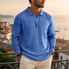Men's Casual Long Sleeve Shirt in Slub Cotton Linen for Fall