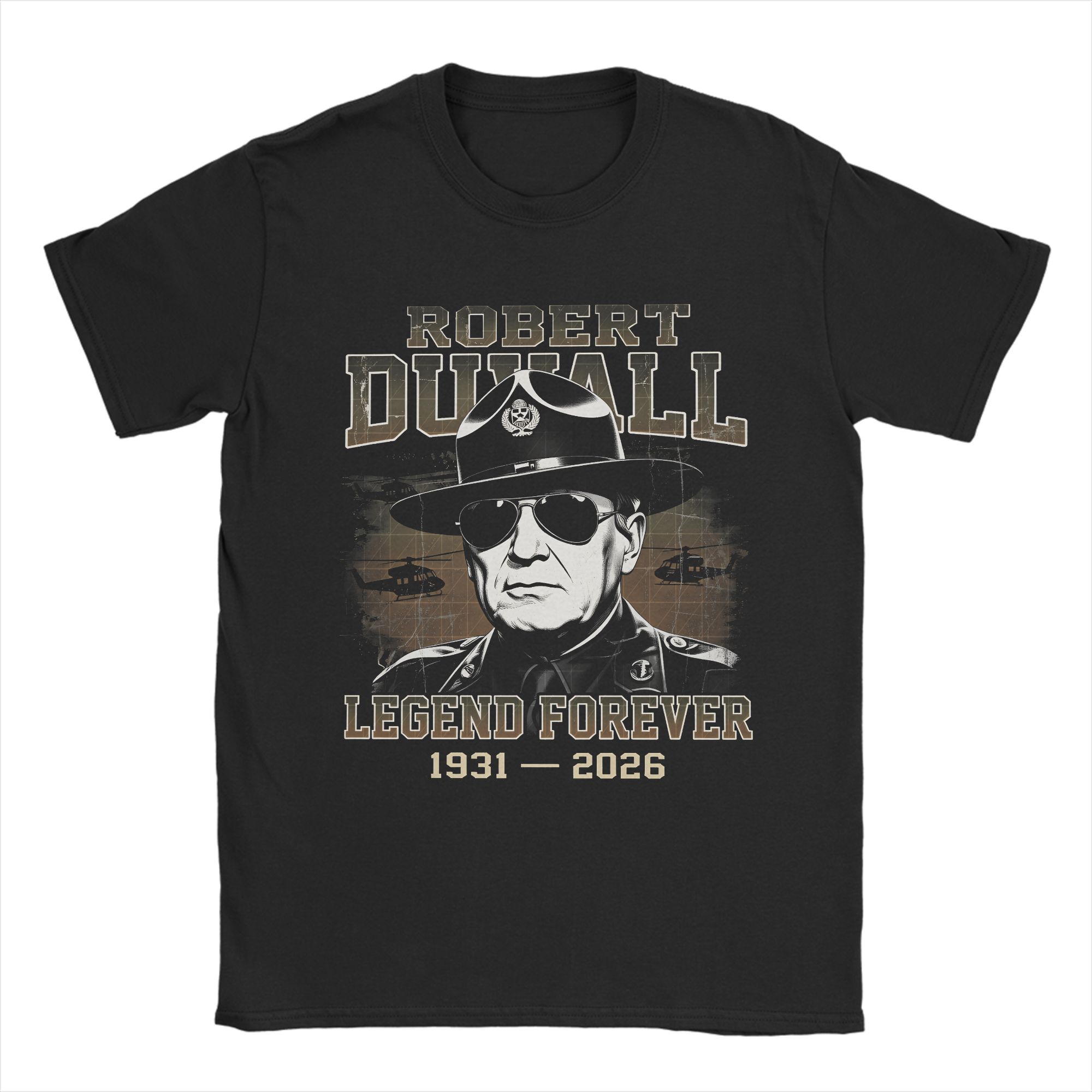 Robert Duvall T Shirt for Men Cotton Fun TShirt Crew Neck  Tees Short Sleeve Clothes Unique S