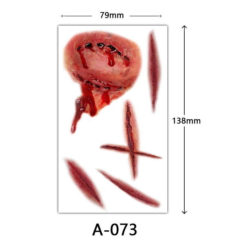 Halloween Tattoo Sticker, Skull Reaper Sickle, Black Bat Tombstone Pumpkin Tattoo