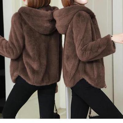 Damen Plus Size Samt Kapuzen Wintermantel - Beidseitiger Fleece, Warm, Lässig, Vielseitig.