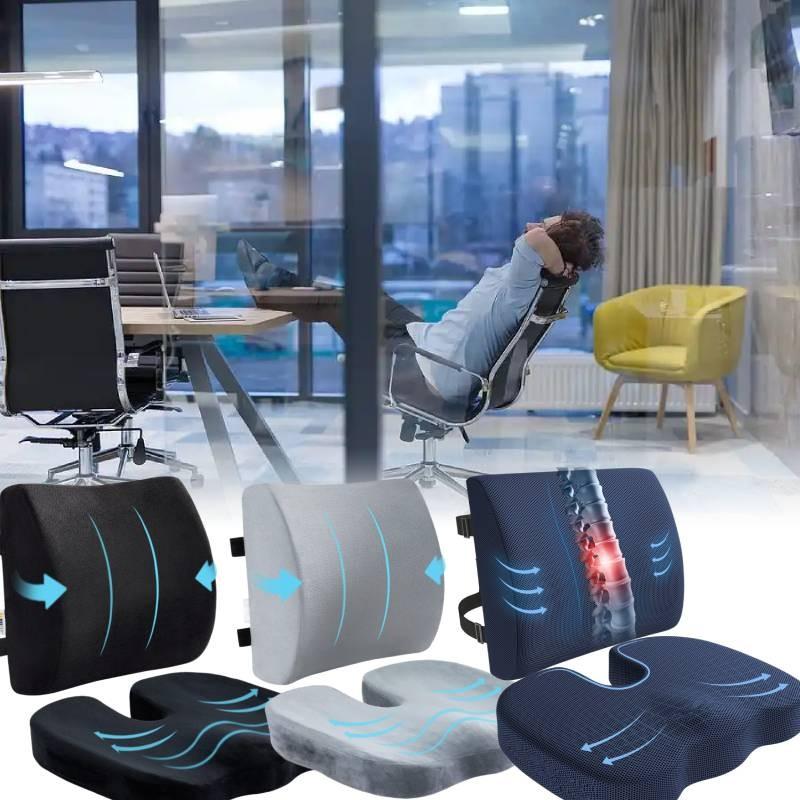 Orthopedic Memory Coccyx Foam Seat Cushion Lumbar Back Pillow Pain Relief Office