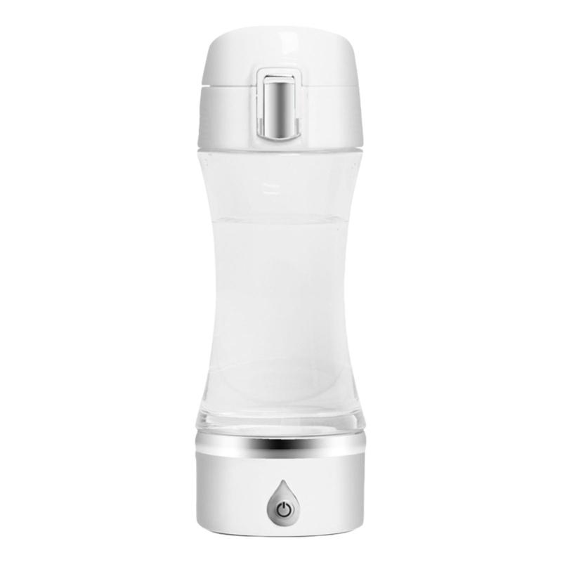 

Hydrogens Rich Water Bottle with USB Charging Water Generator Ionizer 350ml Drinking Cup for Home Office and Travel Use белый