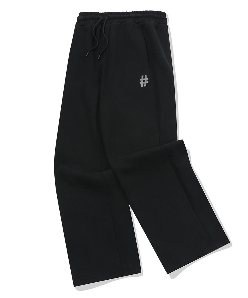 BEENTRILL Essential Hashtag Logo Fleece-Lined Sweatpants (Black)