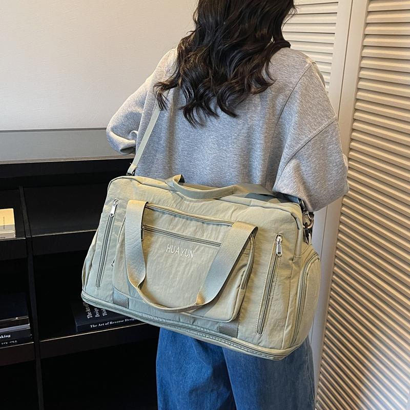 Dry And Wet Separate Gym Bag Large Capacity Travel Bag With Separate Shoe Bin Sports Bag Women's Portable Crossbody Bag