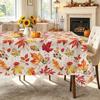 Fall Harvest Thanksgiving Maple Leaf Rectangle Tablecloth for Table Decor Washable Kitchen Dining Table Cloth Autumn Decorations