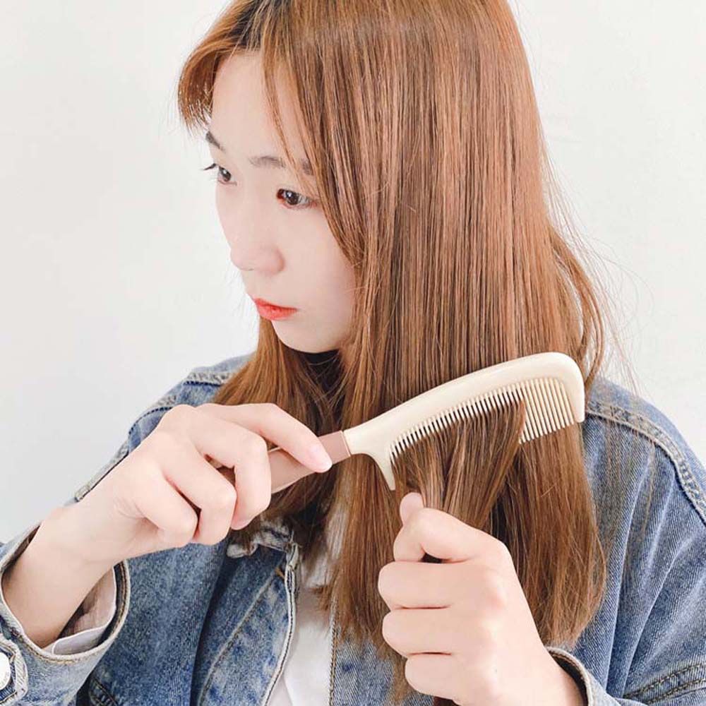 Hair Accessories Milk Tea Color Hair Comb Handle Hair Brush Cartoon Comb Hair Styling Tool