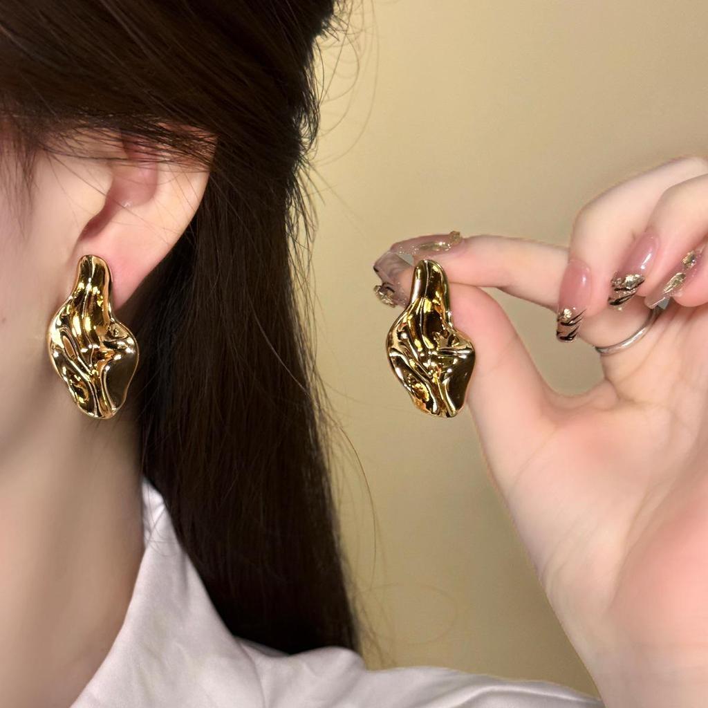 S925 Silver Needle Large Hoop Earrings - Japanese & Korean Style, Fashionable & Versatile, Celebrity-Inspired.