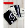 Caiet de teorie muzicală cu portativ cu cinci portante, cu foi detașabile, pentru studenții la pian - Spațiu mare pentru transcrieri profesionale
