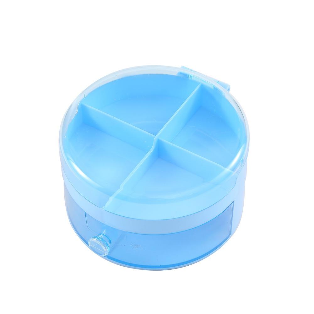 

Handheld DIY Jewelry Box Cute Double-layer Drawer Box Round Storage Box Desktop синий