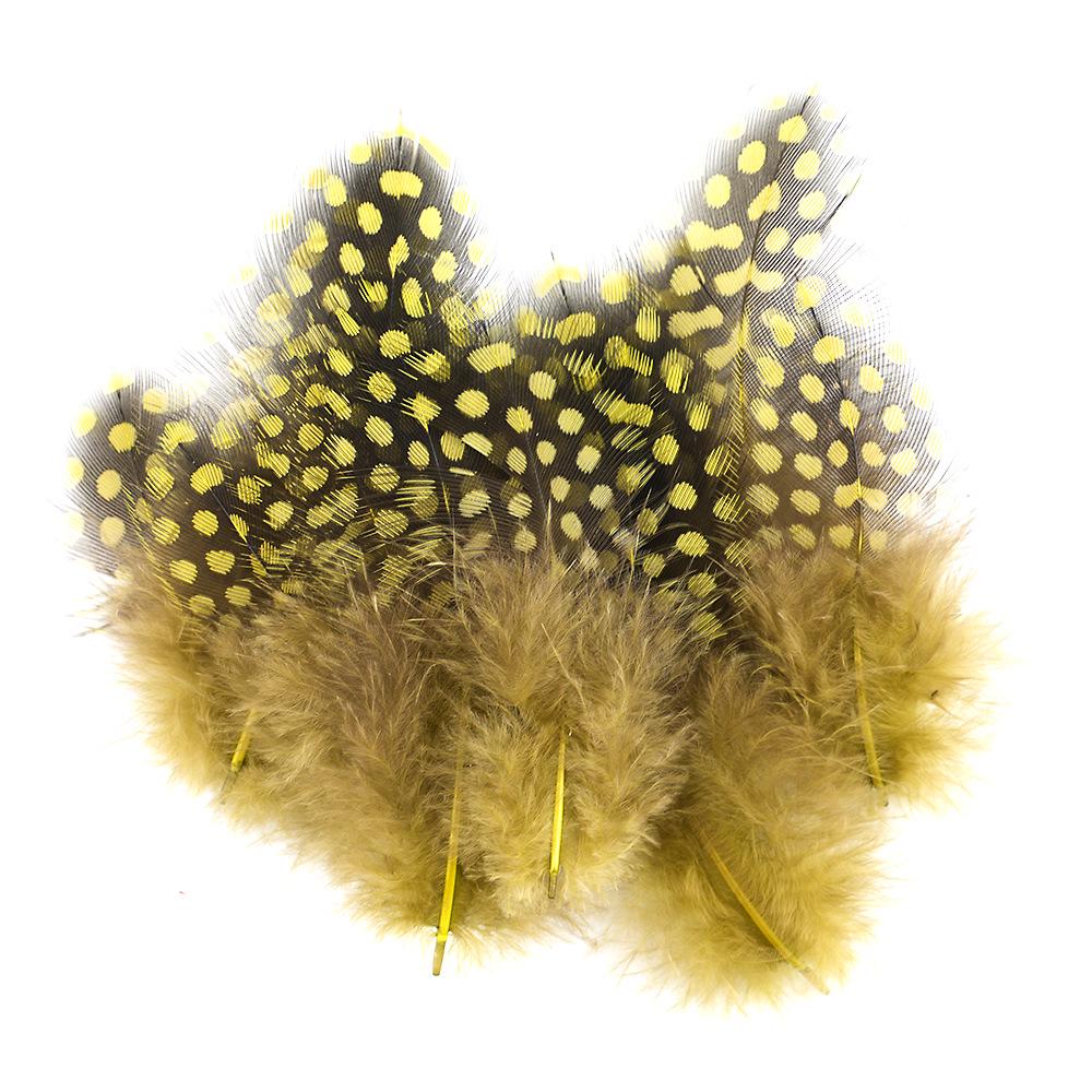 Plumes à Pois Naturelles pour Accessoires de Bâtonnet Jouet pour Chat DIY - 50 pcs.