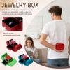 Creative Rose Jewelry Box with Drawer and Transparent Cover Gift Box with Gift Bag for Storage and Display of Rings Earrings and Small Accessories