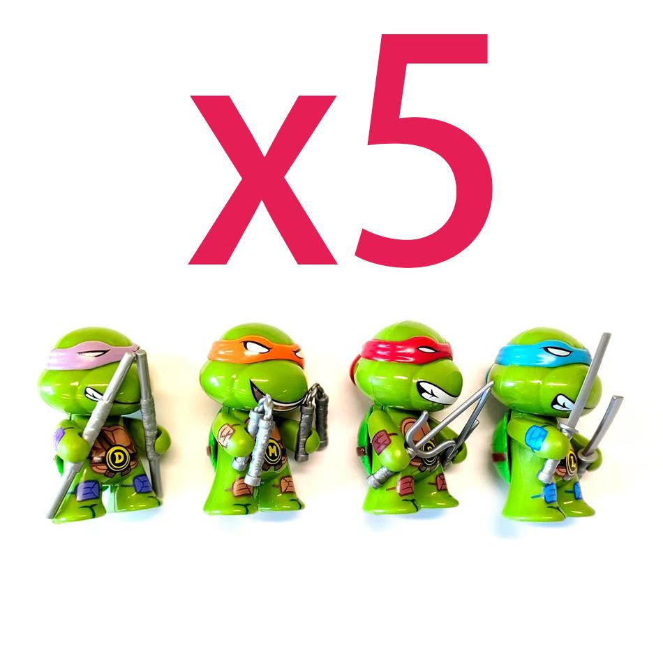4Pcs/Set Kawaii Teenage Mutant Ninja Turtles Michelangelo Donatello Action Figure Car Ornaments Decor Tmnt Model Kids Hobby Toys