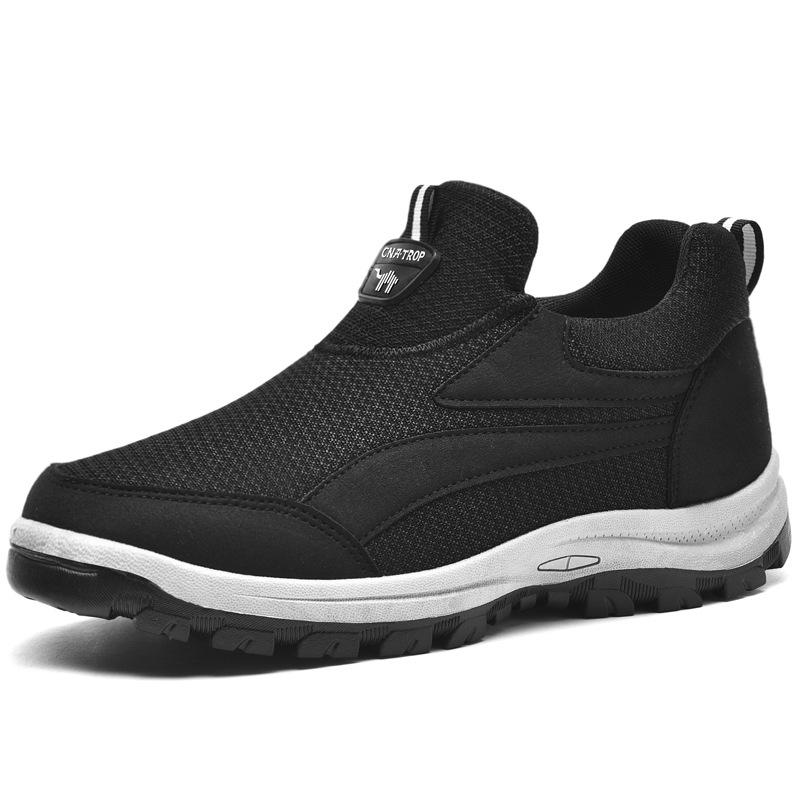 

Мужская повседневная обувь для ходьбы, дышащая, удобная, парусиновая, для вождения, обувь на платформе, легкие, высокие кроссовки, мужская обувь 39 чёрный