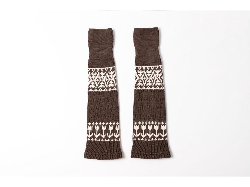 Retro Fair Isle Knit Leg Warmers: Chunky, Slimming Knee-High Socks for Autumn/Winter