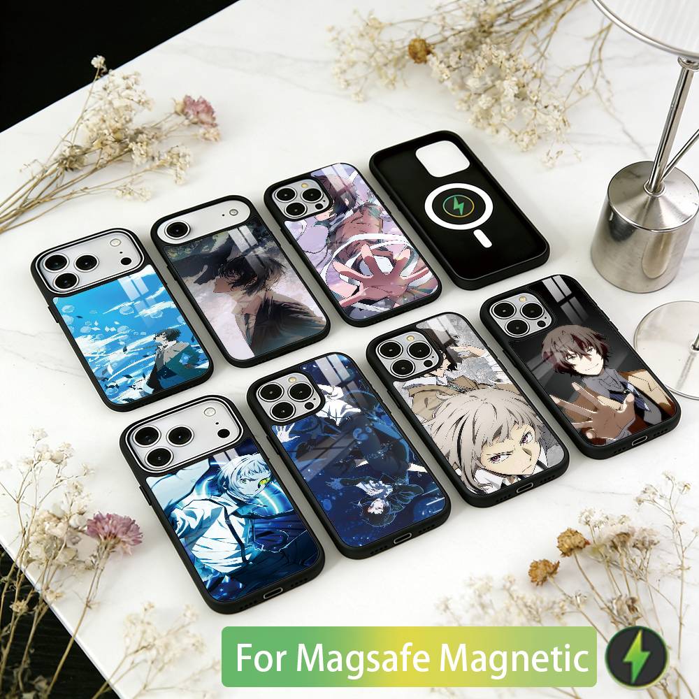 Bungo Stray Dogs Phone Case For iPhone17,16,15,14,13,12,11 Plus,Pro Magnetic with Magsafe Wireless Charging