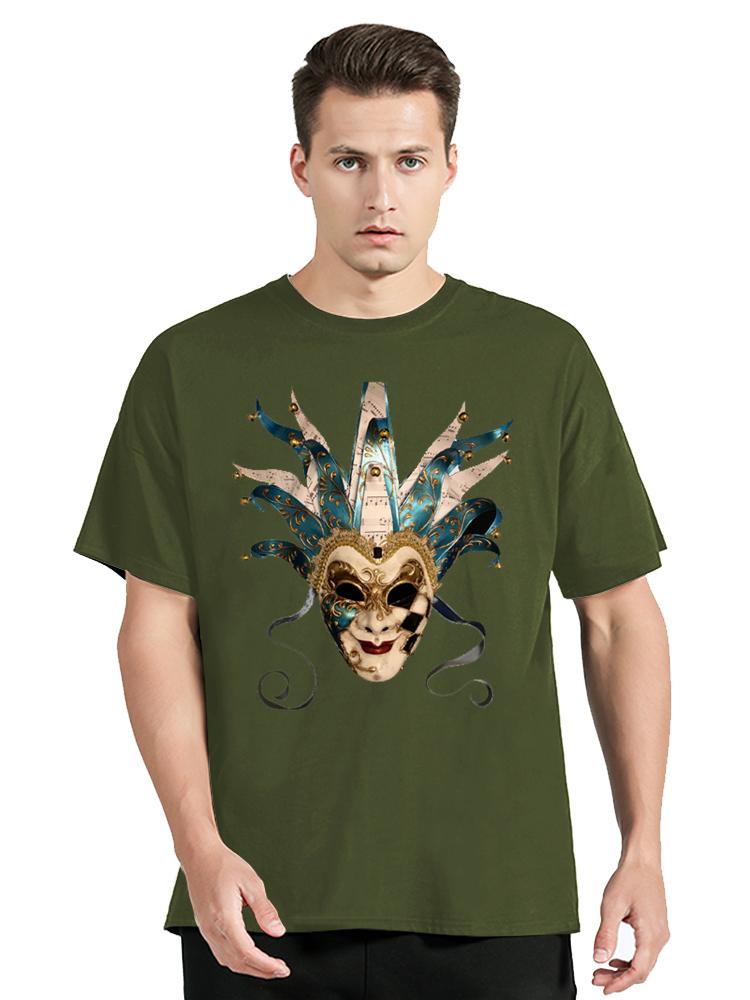 Modna Koszulka T-shirt z Klasyczną Maską Dj Boris Brejcha Letnia Codzienna Koszulka Fitness Bawełniane Topy Męska Odzież Oversize Unisex Koszulka T-shirt