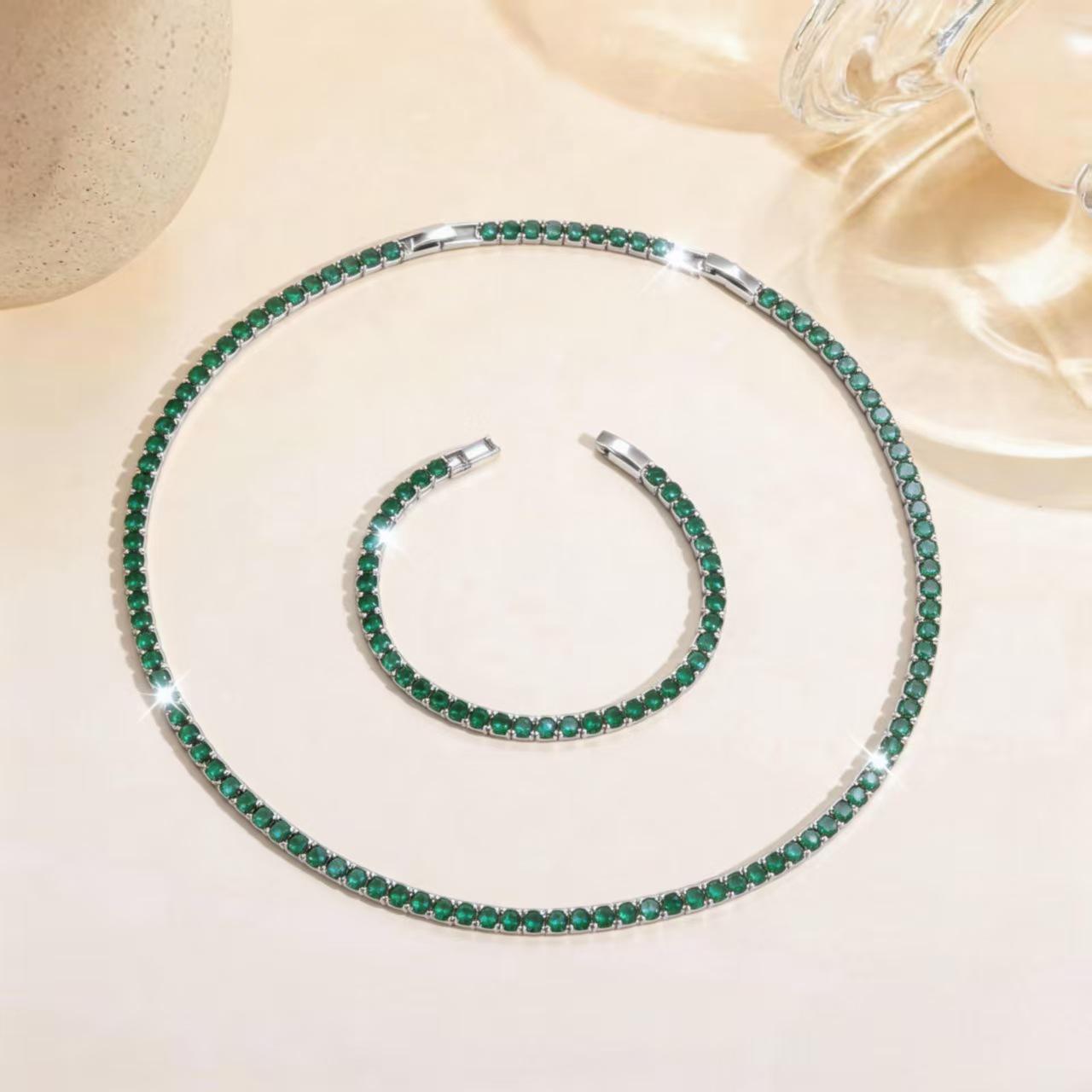 Korean Style Rhinestone Layered Claw Chain Necklace