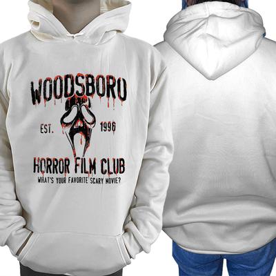 Europejski i Amerykański Halloweenowy Top z Nadrukiem Krzyku Damski Swobodny Sweter z Kapturem Amerykański Dramat Dekolt załogowy Bluza z Długim Rękawem