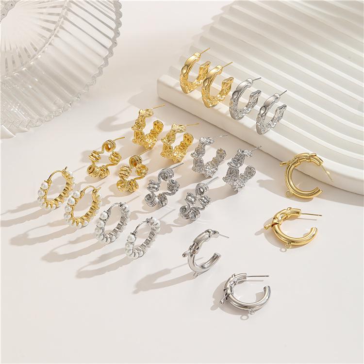 European-American Metal Circle Earrings: High-End Irregular Hoop, Exaggerated Personality Ear Studs & Cuffs for Women