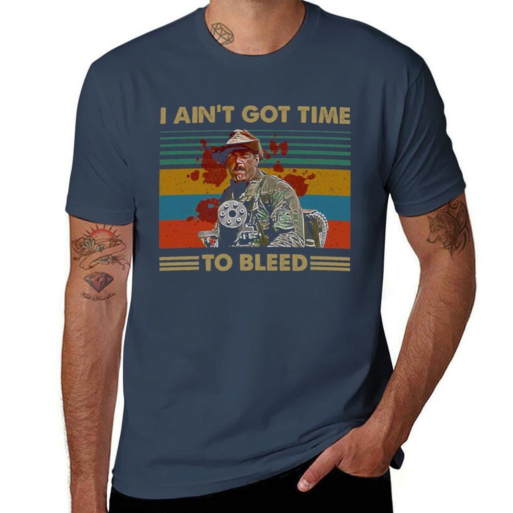 I Aint Got Time To Bleed Vintage Predator Lovers Movie Essential Tshirt Simple Trendy Casual Tshirt
