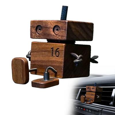 Decorazione Cruscotto Auto Bambola di Legno con Piedi Oscillanti Giocosa Auto Attivata dal Movimento Divertente Legno Decorazione da Tavolo Scatola in Legno per Aromaterapia