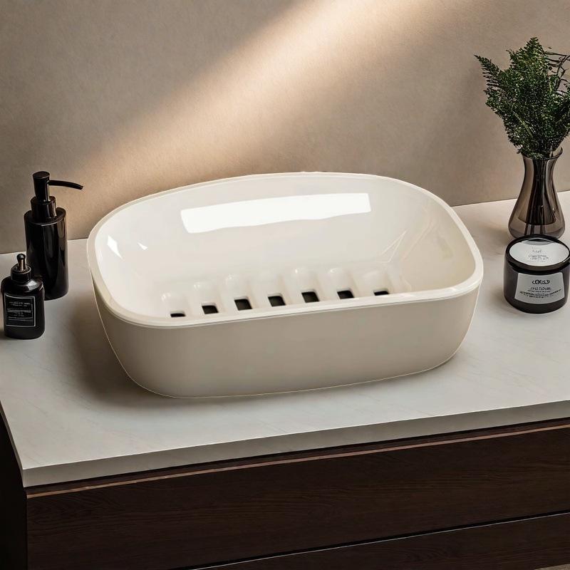 2025 Luxury Double-Layer Soap Box: High-End Large Laundry Soap Drainer