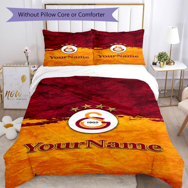 Galatasaray 72 Customize your name Bedding Set Breathable Duvet Cover with Pillowcases Home Decoration Birthday Gift