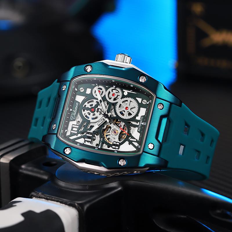 Men's Watches Fashion Skeleton Mechanical Sports Watches Luminous Waterproof Tourbillon Automatic Steel Watches