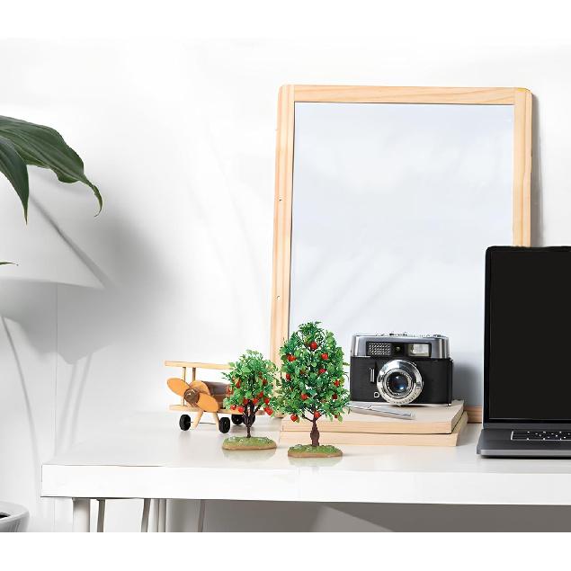 MAGICLULU 2pcs Mini Artificial Apple Trees Realistic Simulation Apple Trees Simulation Fruit Tree Micro Landscape Apple Trees for Landscaping Home