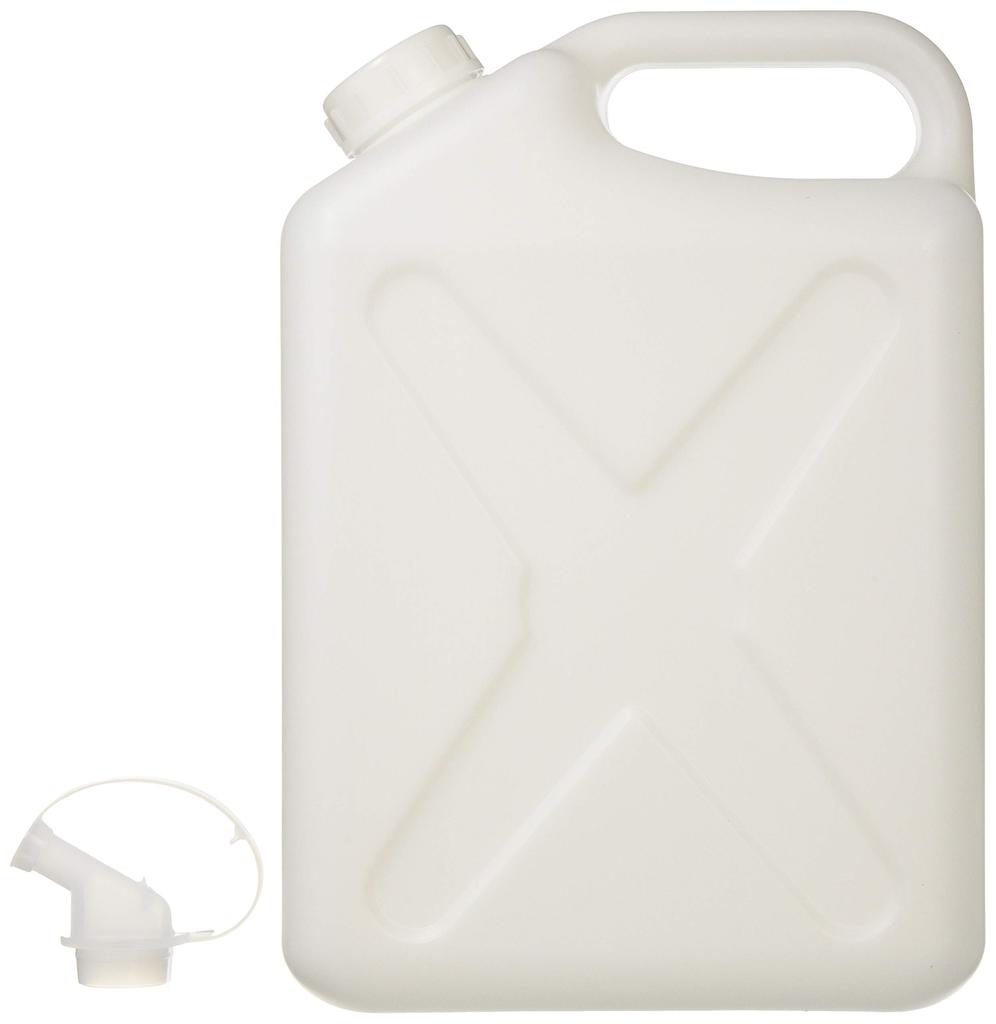 Mizuho Kasei Kogyo Flat Can with Nozzle 5L 0190 White