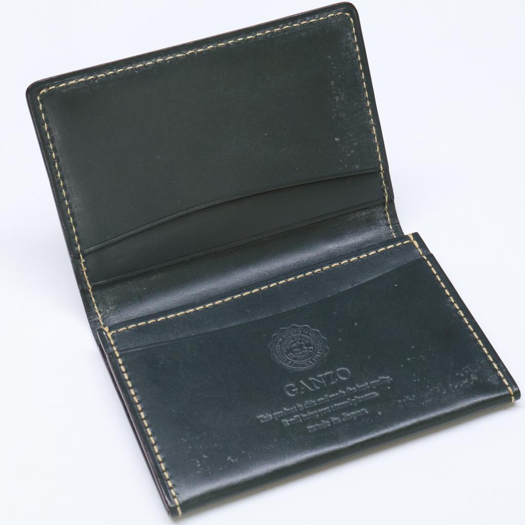 GANZO Bridle leather Card Case Dark greenUsed