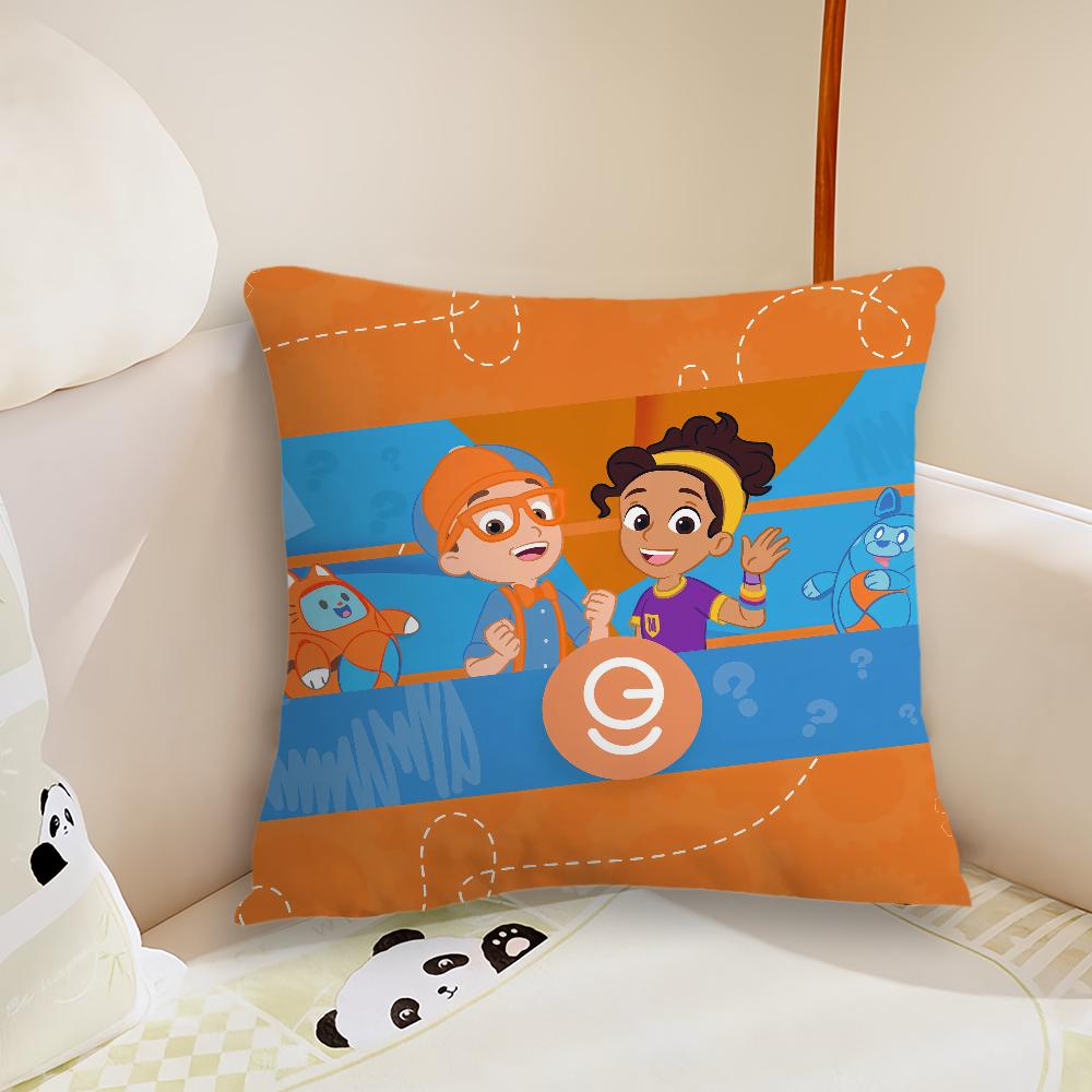 

cushion cover Living Room Headboard Bedroom ABC Office Cushion Cushion Cute Sofa Nap Time B-Blippi Pillow Case 22x22Inch