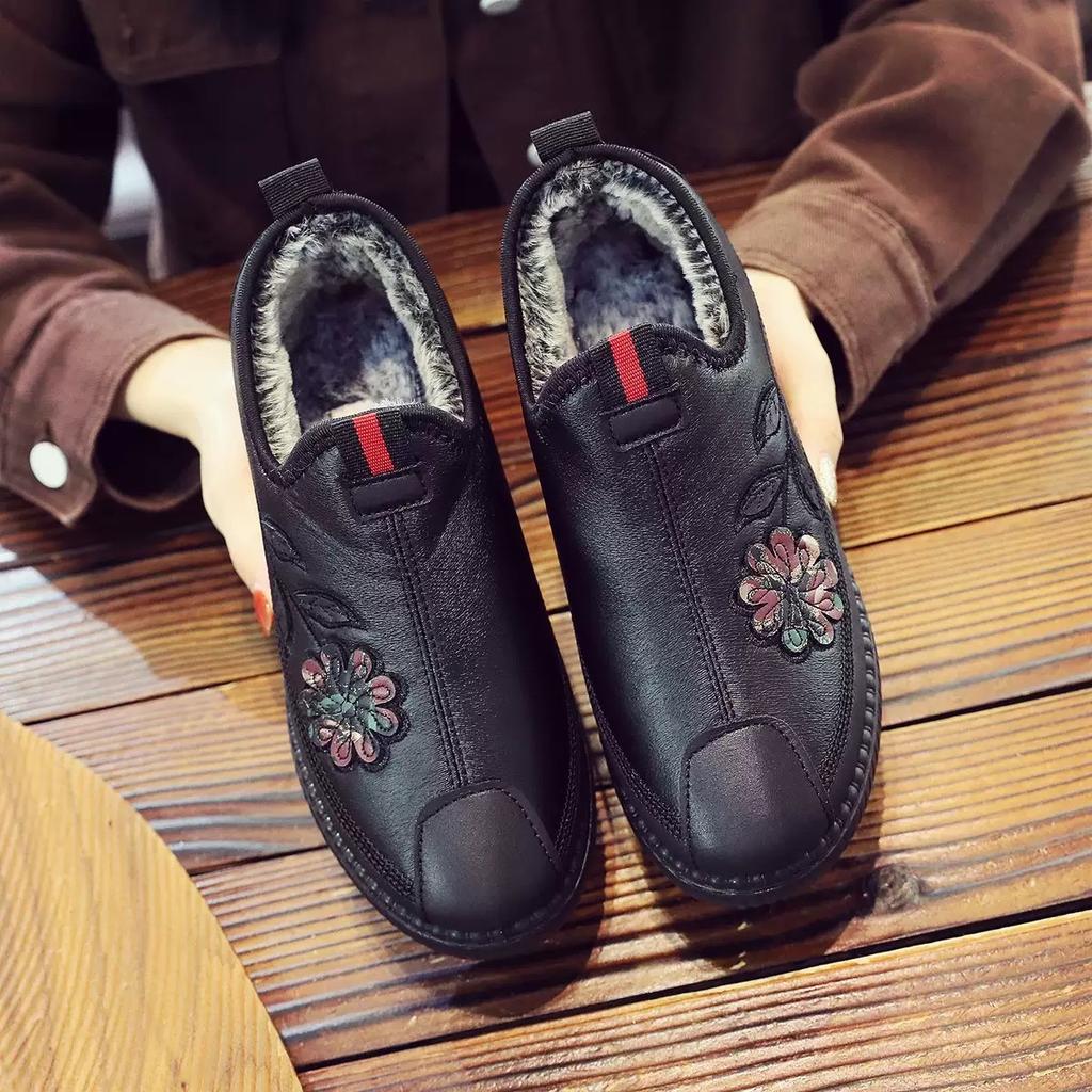 New Winter Design Warm Boots Comfort Casual Furry Keep Warm Fur Leather Sneakers for Women Winter Plush Ankle Boots