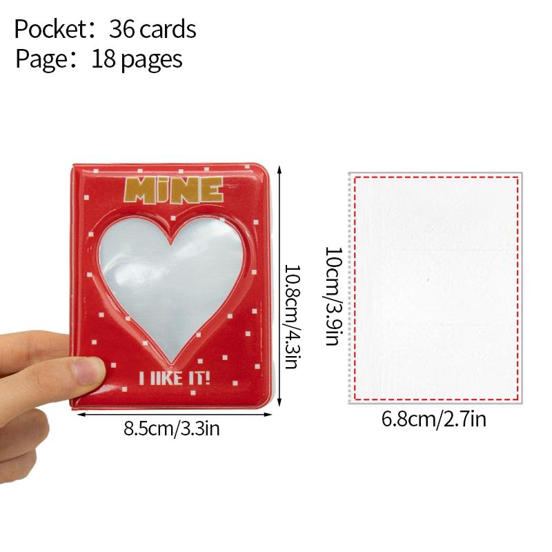 3-Inch Kpop Photocards Holder Mini Hollow Heart Photo Album Binder Idol Card Collect Book Korea Style Picture Protector