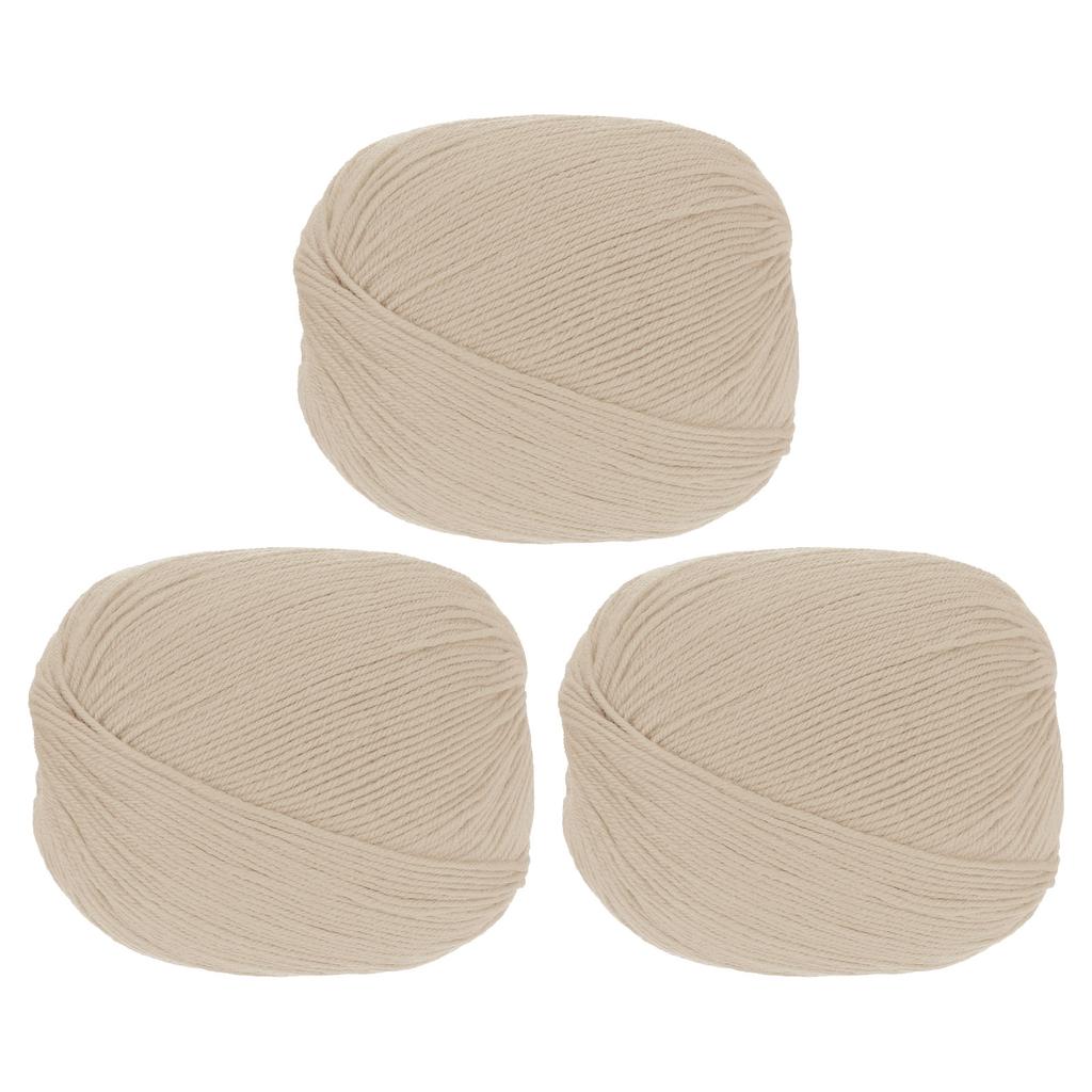 100% Wollgarn 4-fädiges Wollvlies Luxuriöses und weiches Garn Handgefärbtes Garn zum Handstricken Häkeln, 3,52 OZ, 306 Yard 3 Knäuel