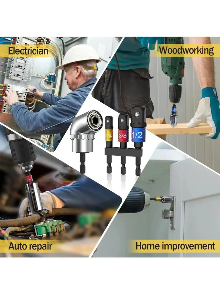 Socket Impact Electric Extension Adapter Extension Converter Electric Drill Hexagonal To High-speed Nut Male Square Wrench