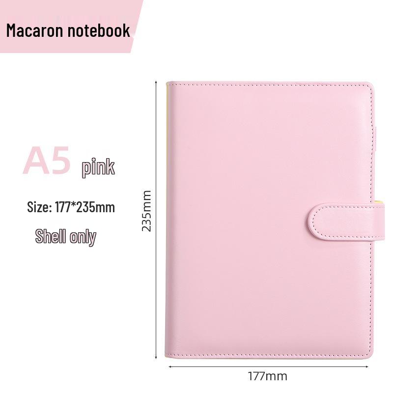 Macaron PU Loose-Leaf Notebook for Creative Budget and Financial Planning